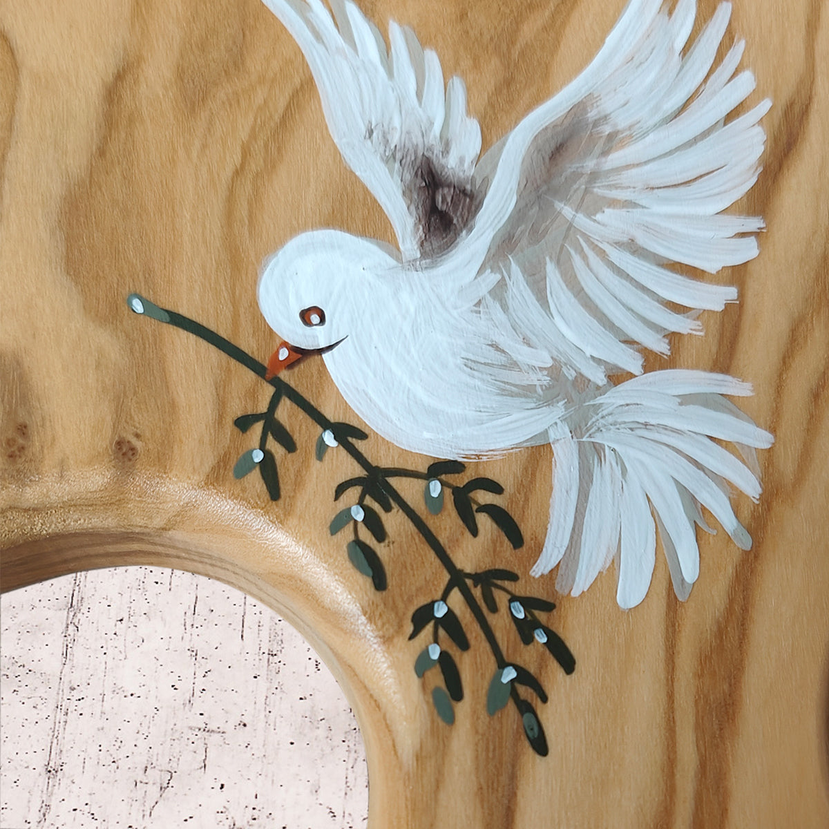 Tau della Benedizione di San Francesco dipinta a mano su legno di olivo