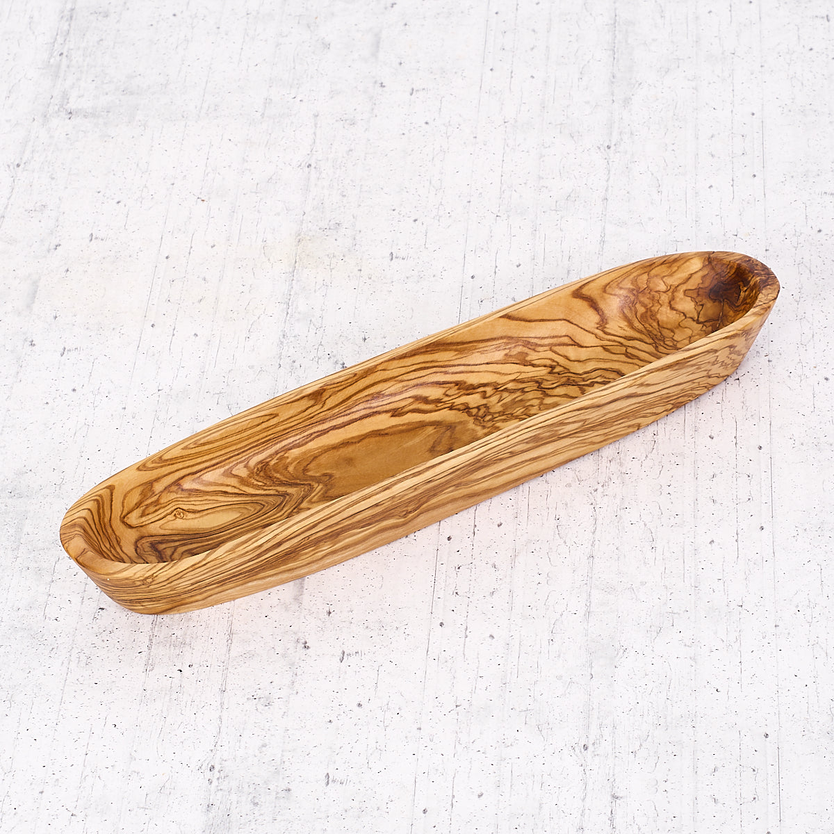 Ciotola a "barchetta" in legno di olivo