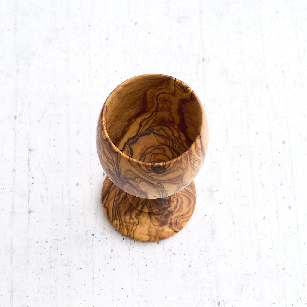 Calice "semplice" in legno di olivo