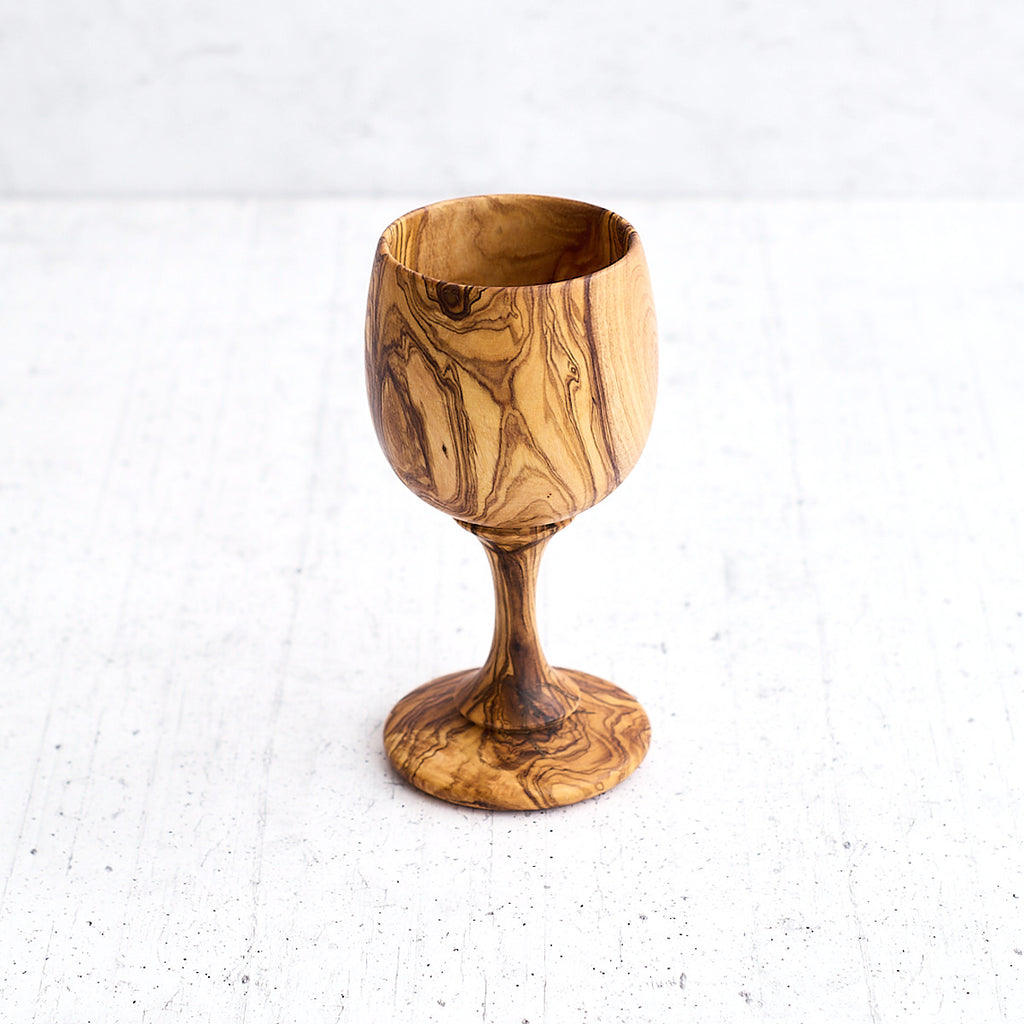 Calice "semplice" in legno di olivo
