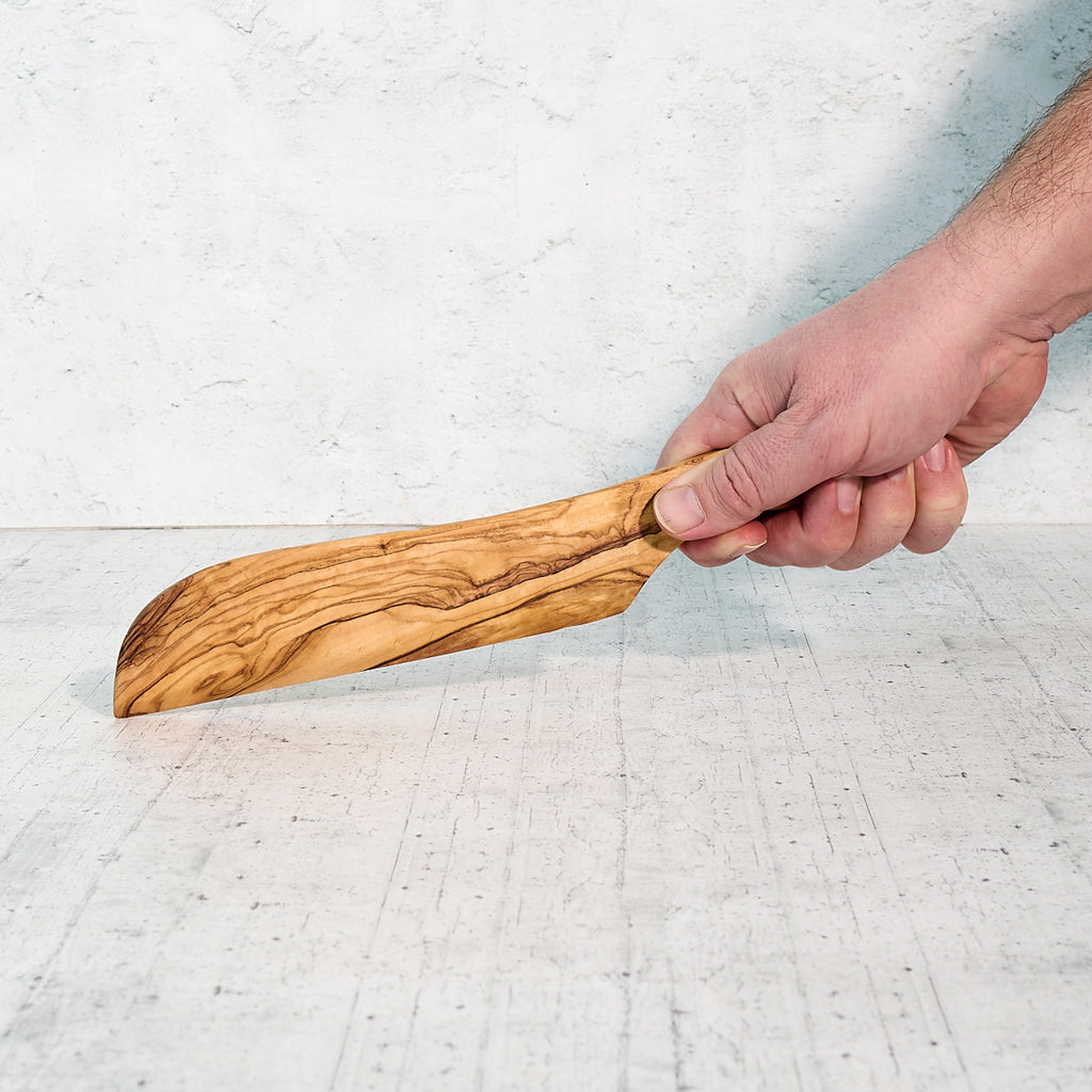 Coltello per verdure-polenta in legno di olivo