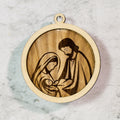Decorazione Natalizia della Natività in Legno di Ulivo