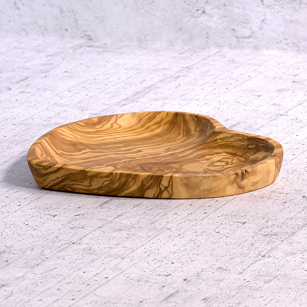 Antipastiera Cuore in Legno d'Ulivo Artigianale