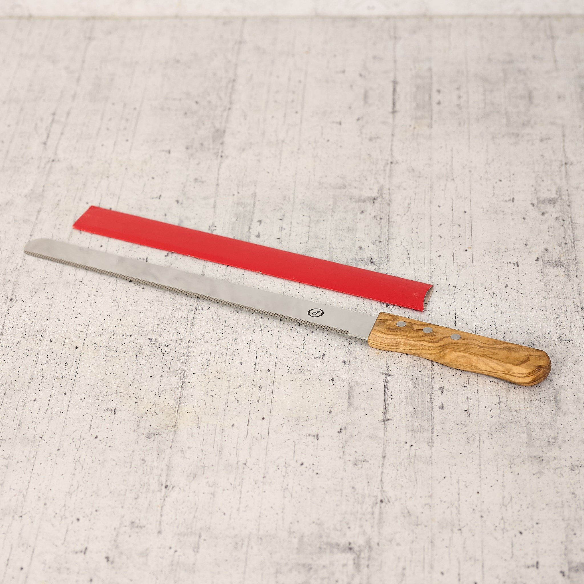 Coltello per pane in legno di ulivo artigianale