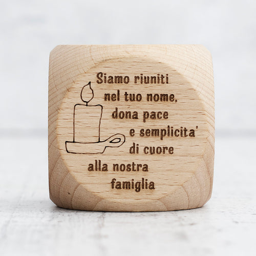 Dado preghiere in legno