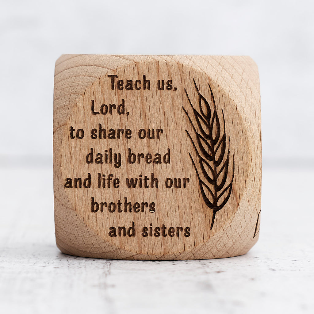 Dado preghiere in legno (lingua inglese)