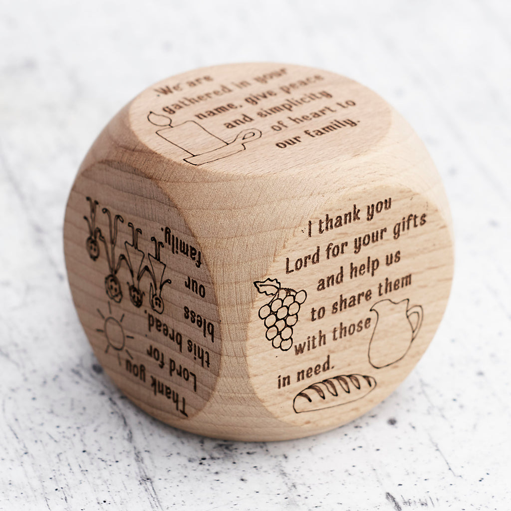 Dado preghiere in legno (lingua inglese)