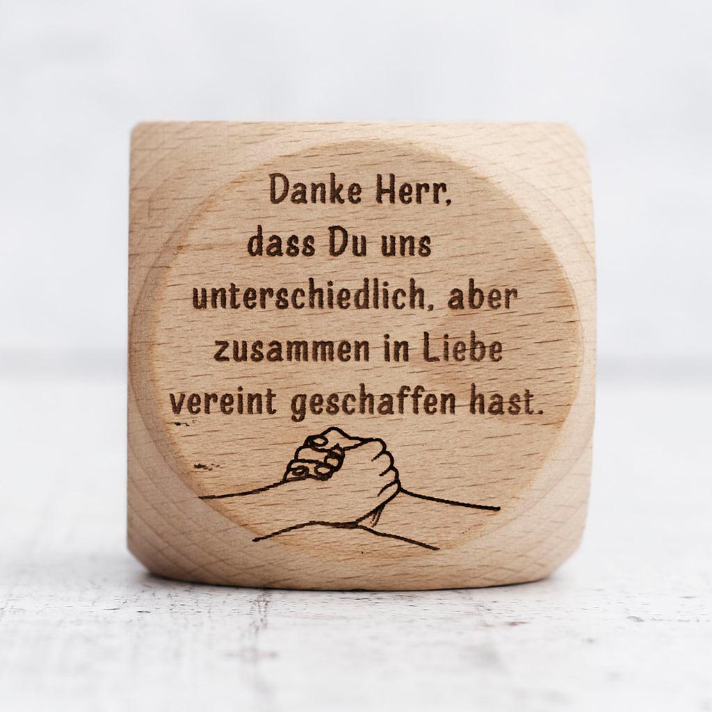 Dado preghiere in legno (lingua tedesco)