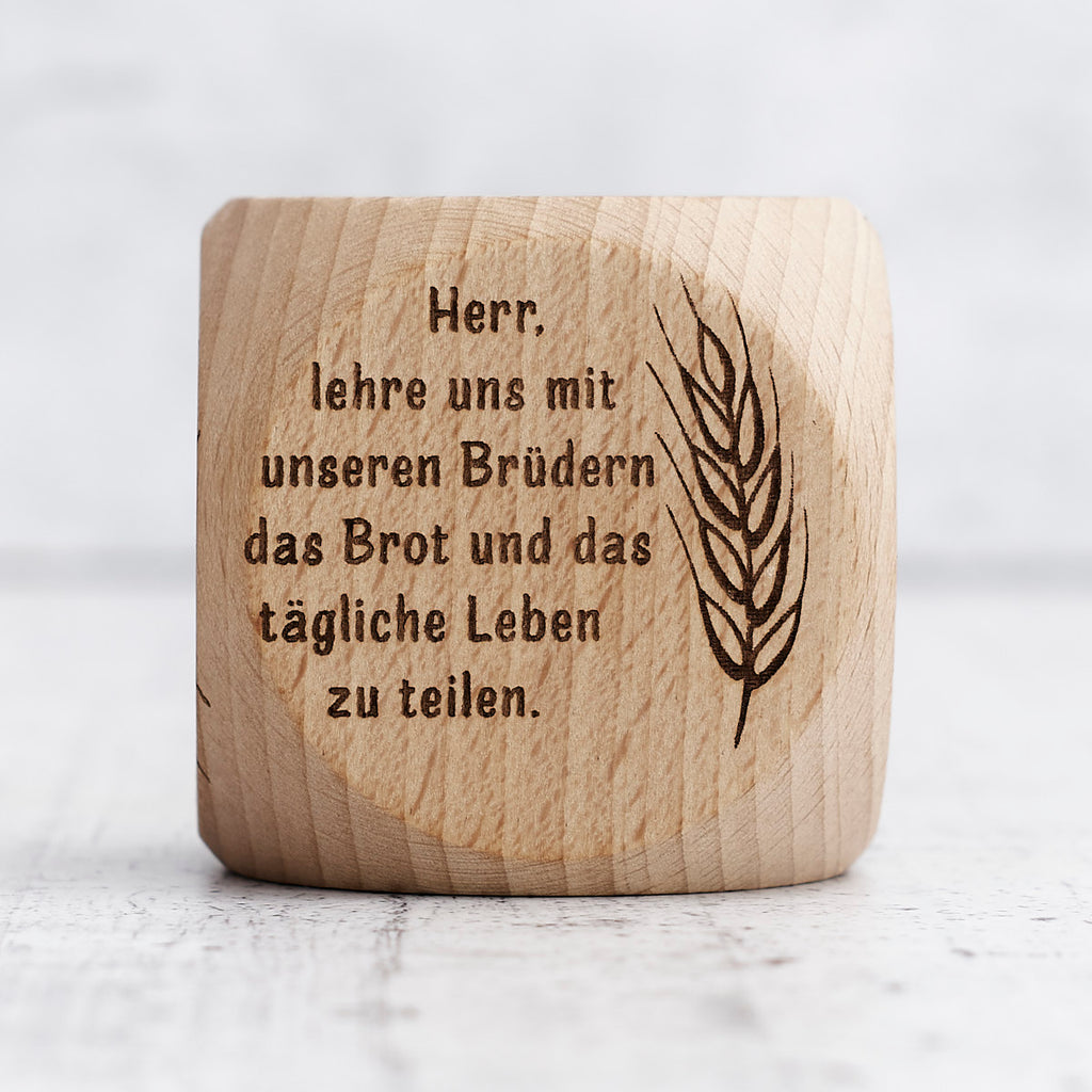 Dado preghiere in legno (lingua tedesco)