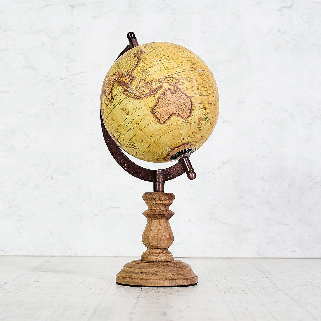 Mappamondo mogano vintage