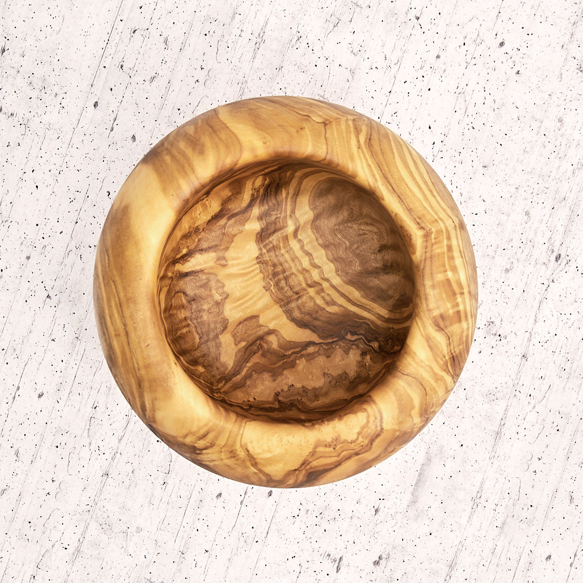 Mortaio bombato in legno di olivo