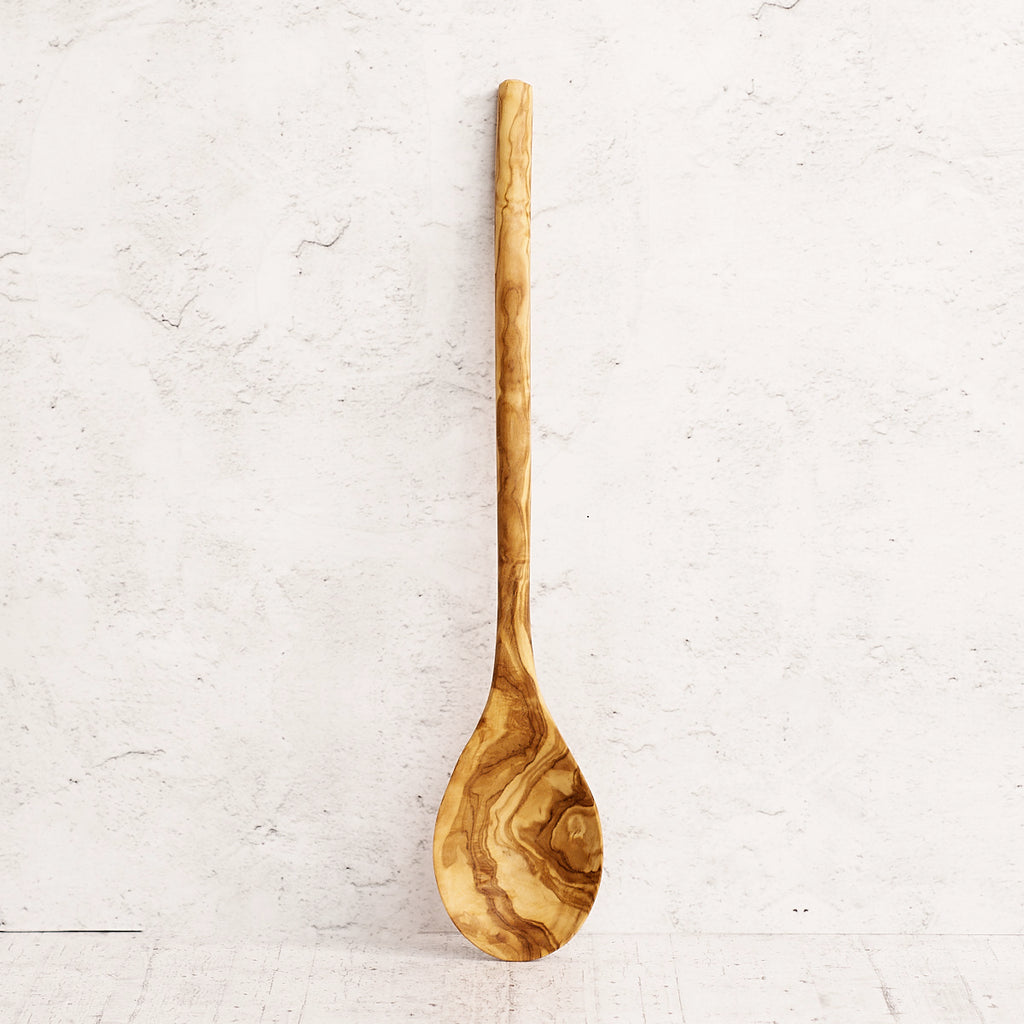 Mestolo manico tondo in legno di olivo