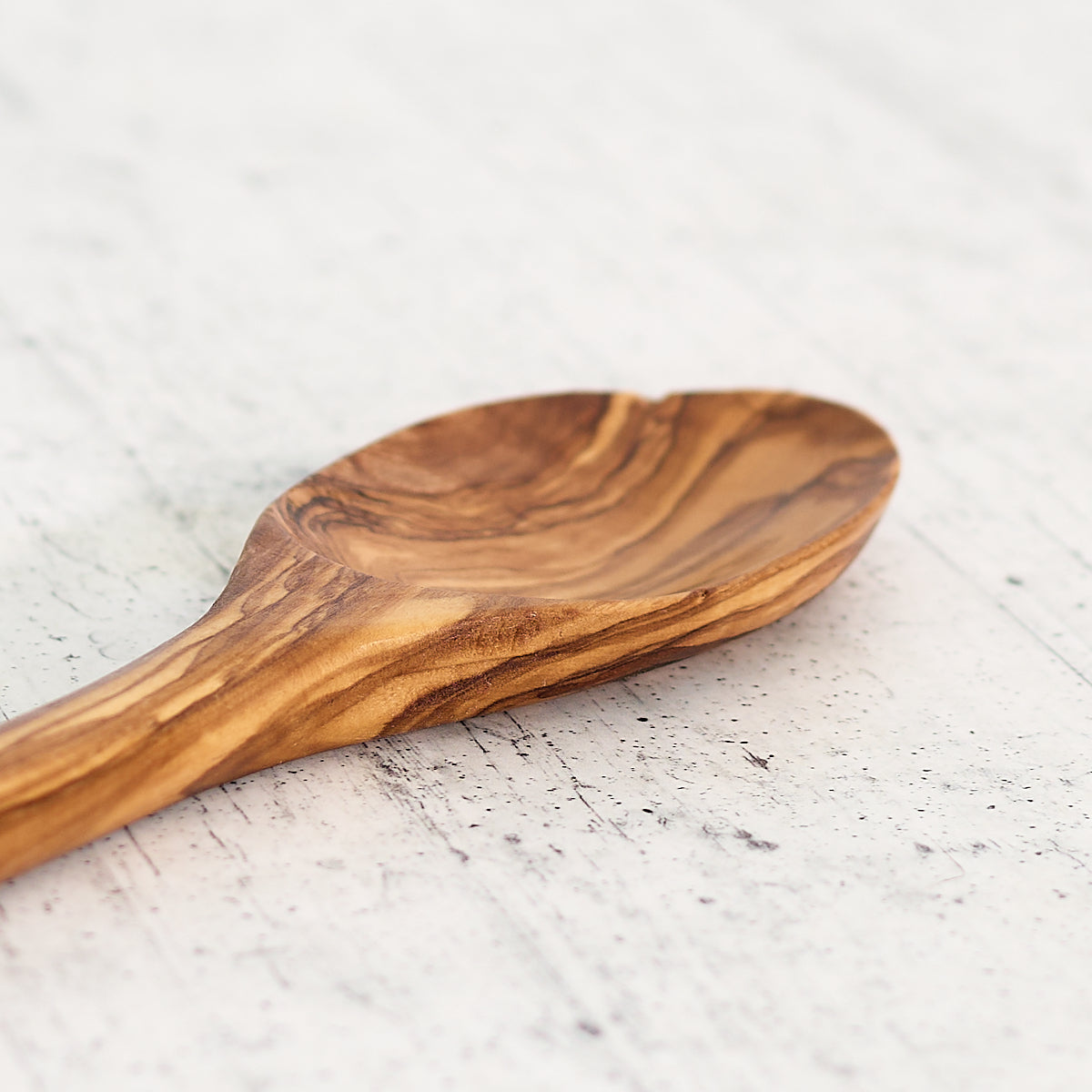 Mestolo manico tondo in legno di olivo