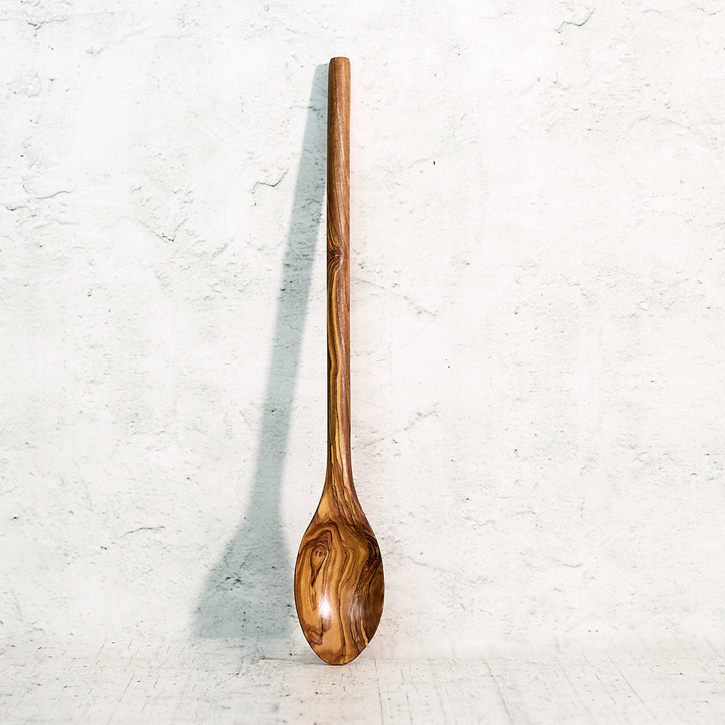 Mestolo manico tondo in legno di olivo