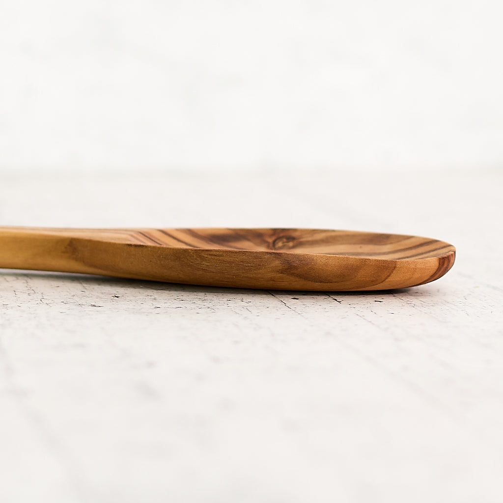 Mestolo manico piatto in legno di olivo
