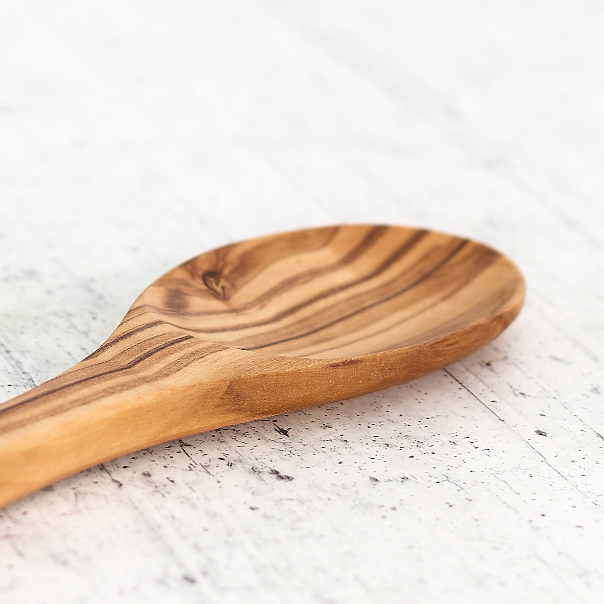 Mestolo manico piatto in legno di olivo