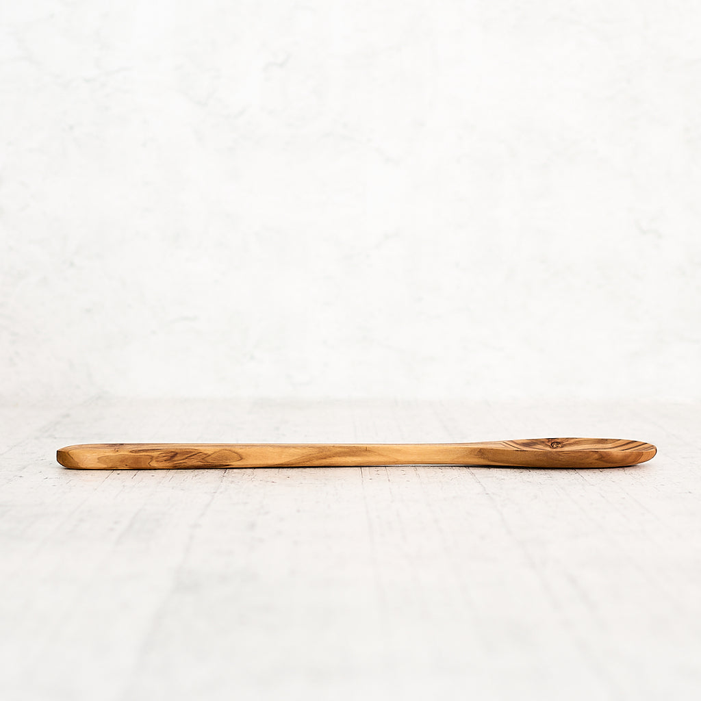 Mestolo manico piatto in legno di olivo