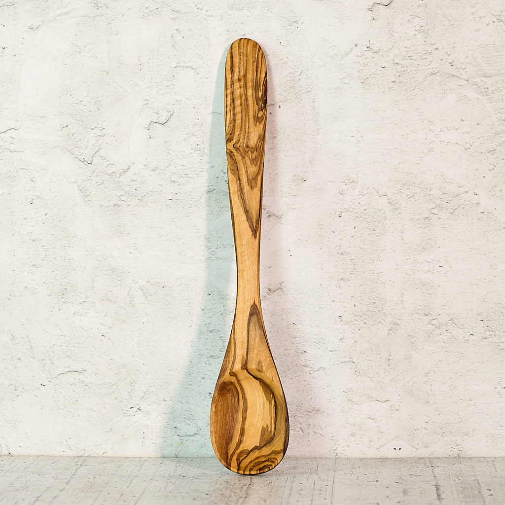 Flat-Handle Olive Wood Spoon