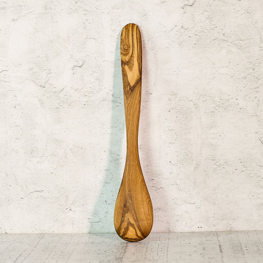 Flat-Handle Olive Wood Spoon
