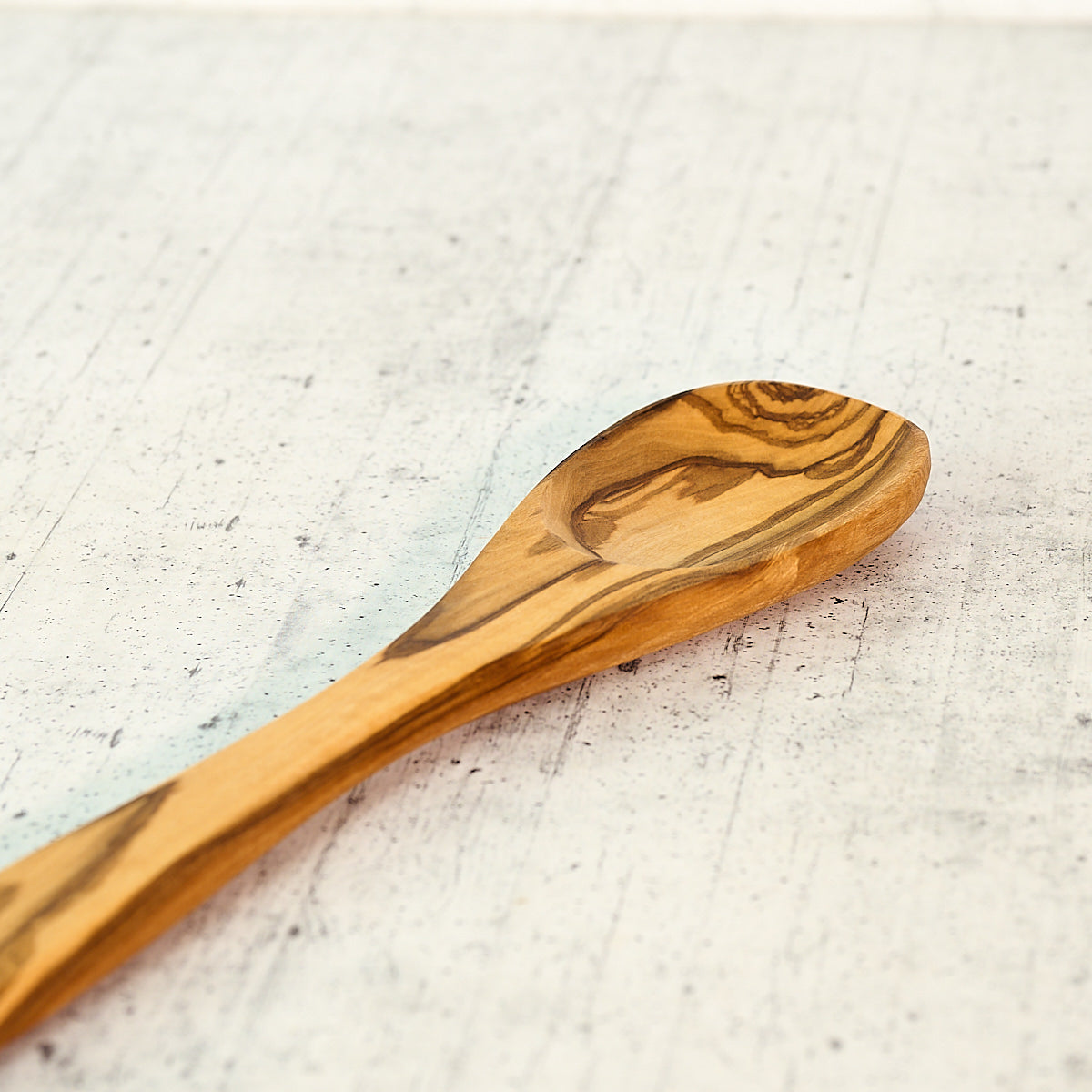 Flat-Handle Olive Wood Spoon