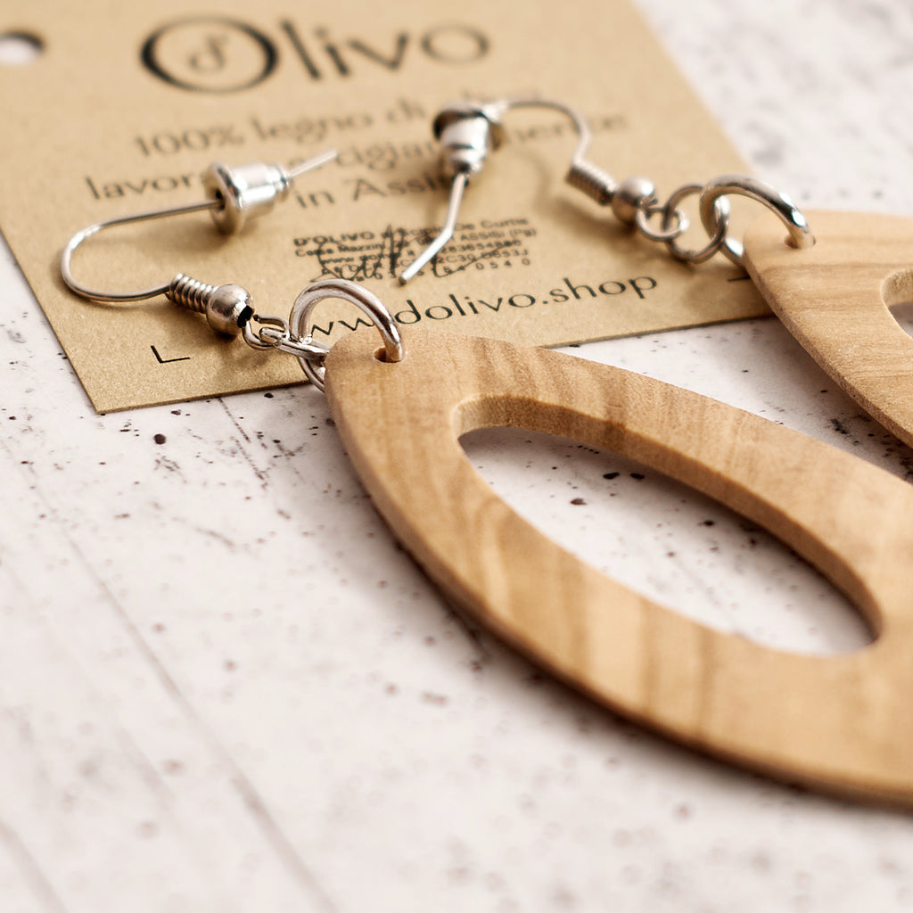 Orecchini in legno Ginevra