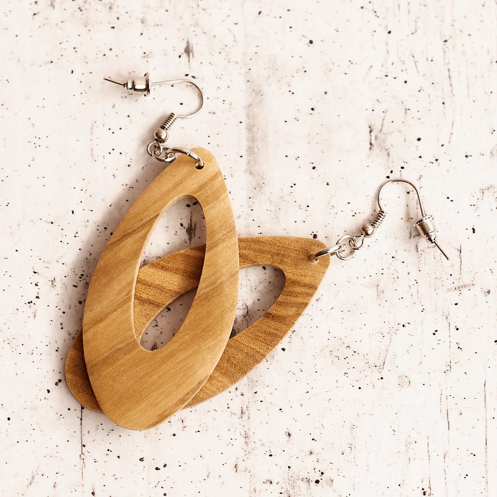 Orecchini in legno Ginevra