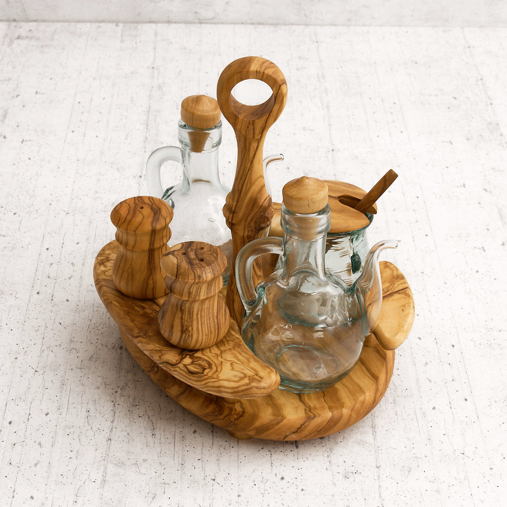 Oliera "top" in legno di olivo