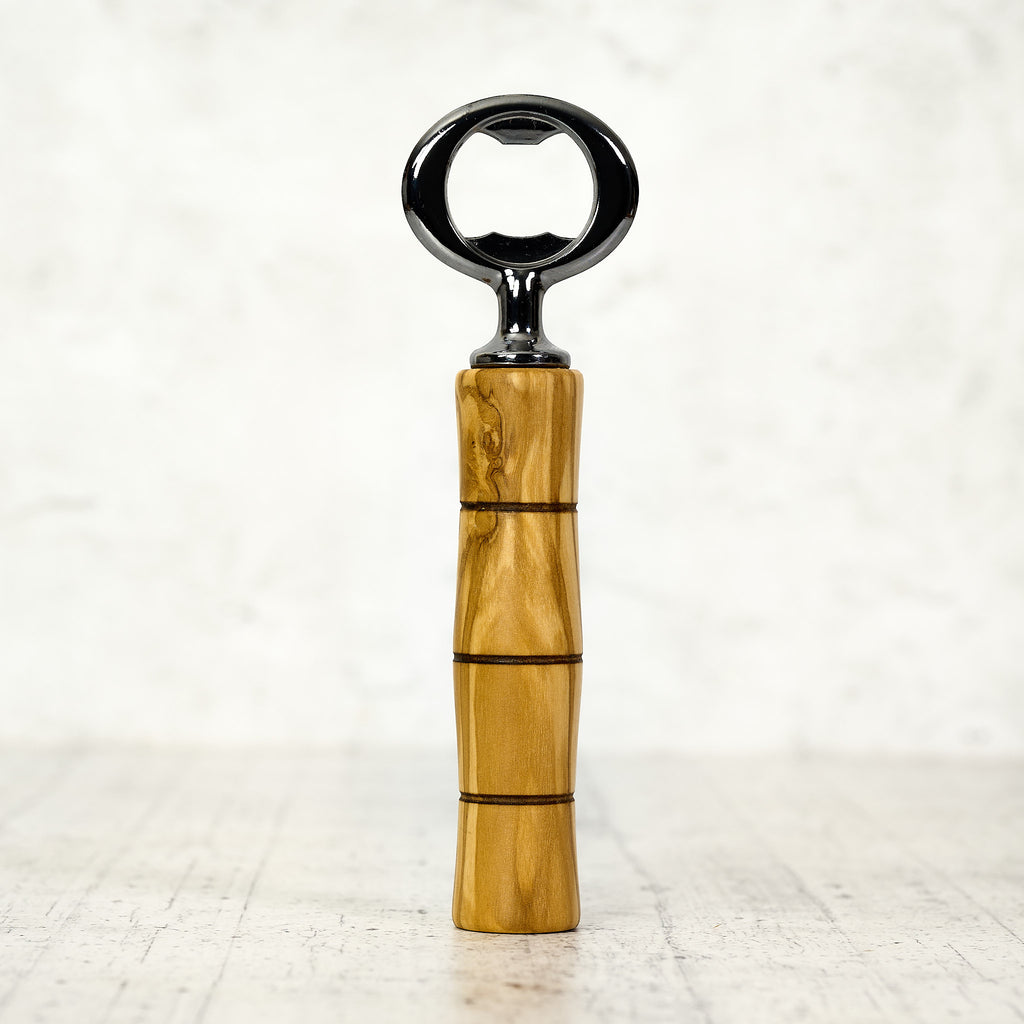 Apribottiglie con manico in legno di ulivo