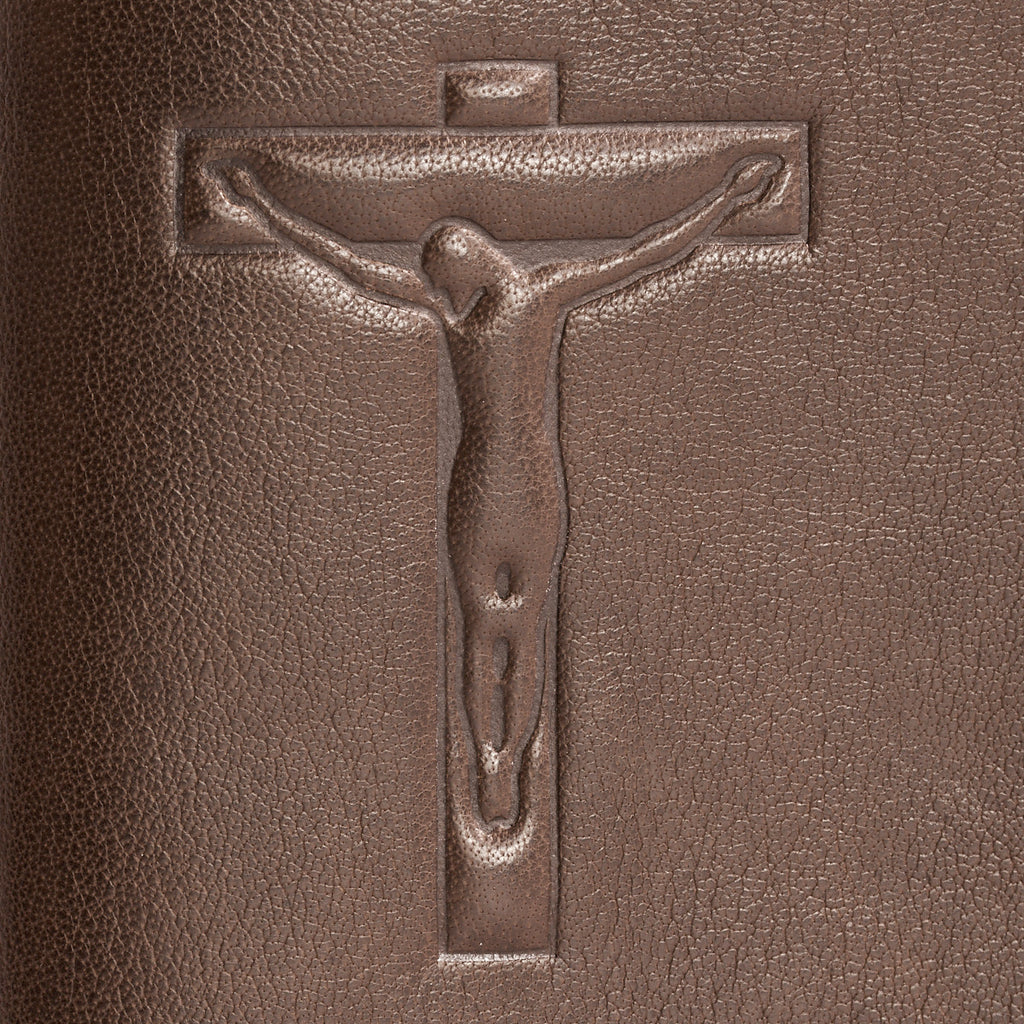 Copri breviario Gesù in vera pelle