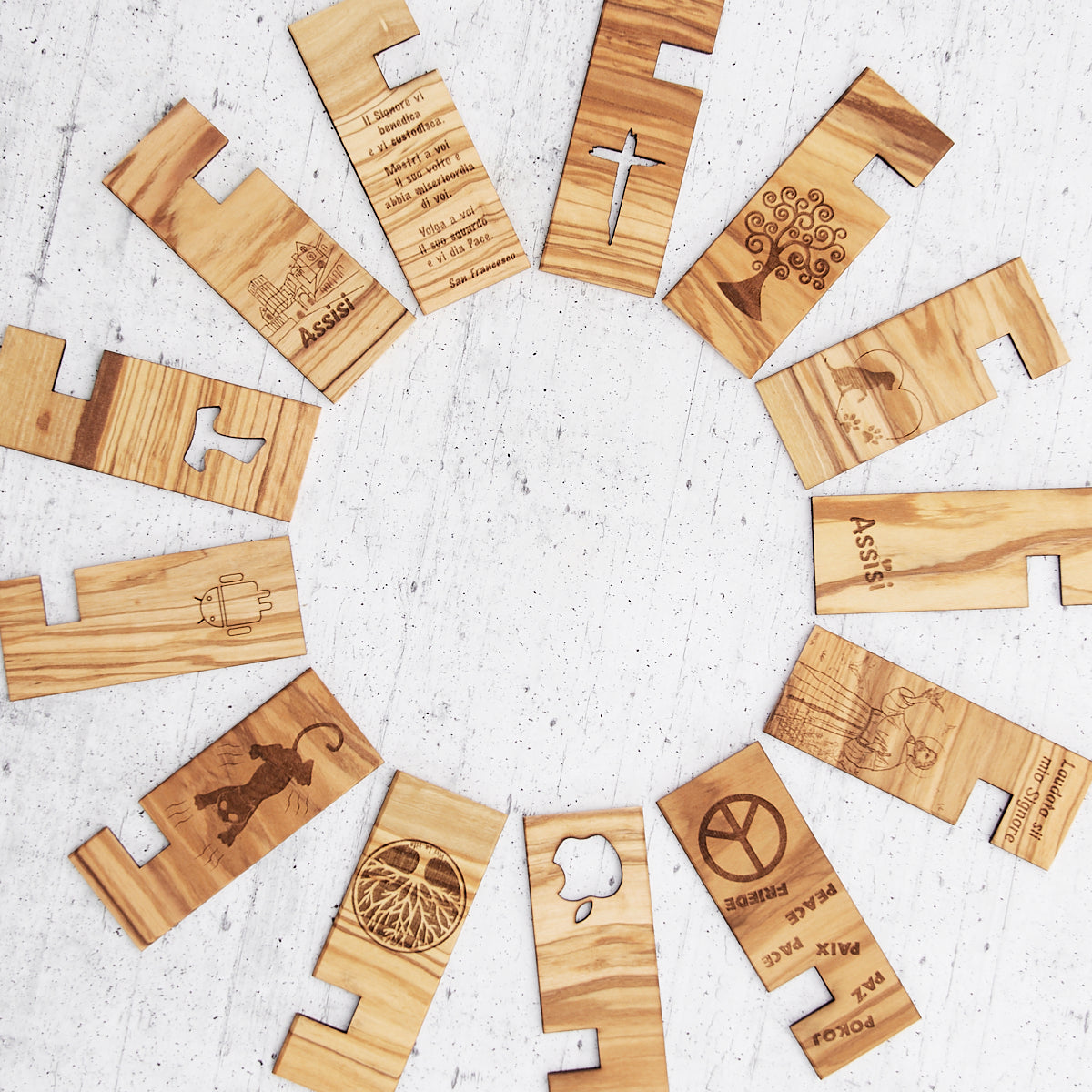 Porta cellulare in legno