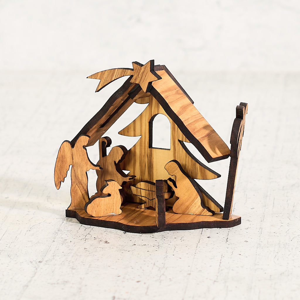 Greccio - presepe in legno di ulivo