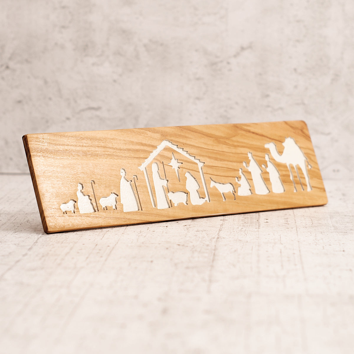 Betlemme - presepe in legno di ulivo