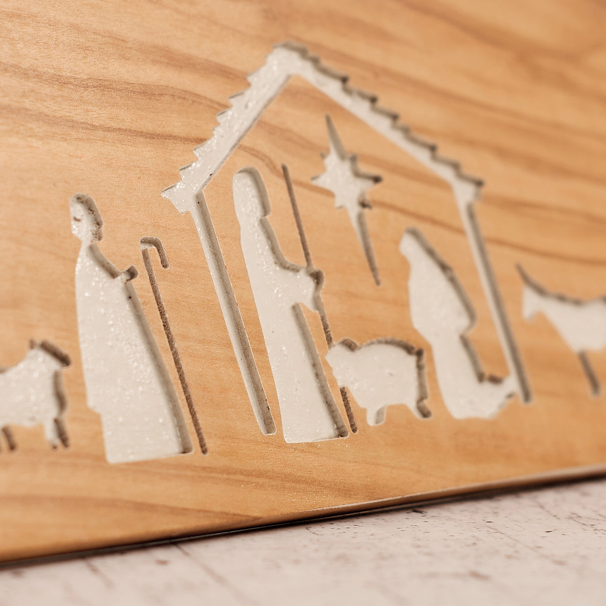 Betlemme - presepe in legno di ulivo