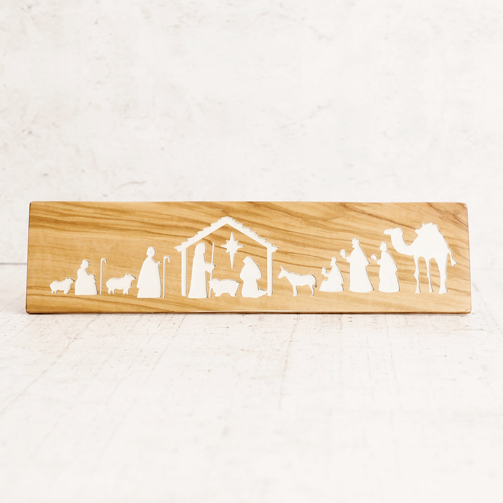 Betlemme - presepe in legno di ulivo