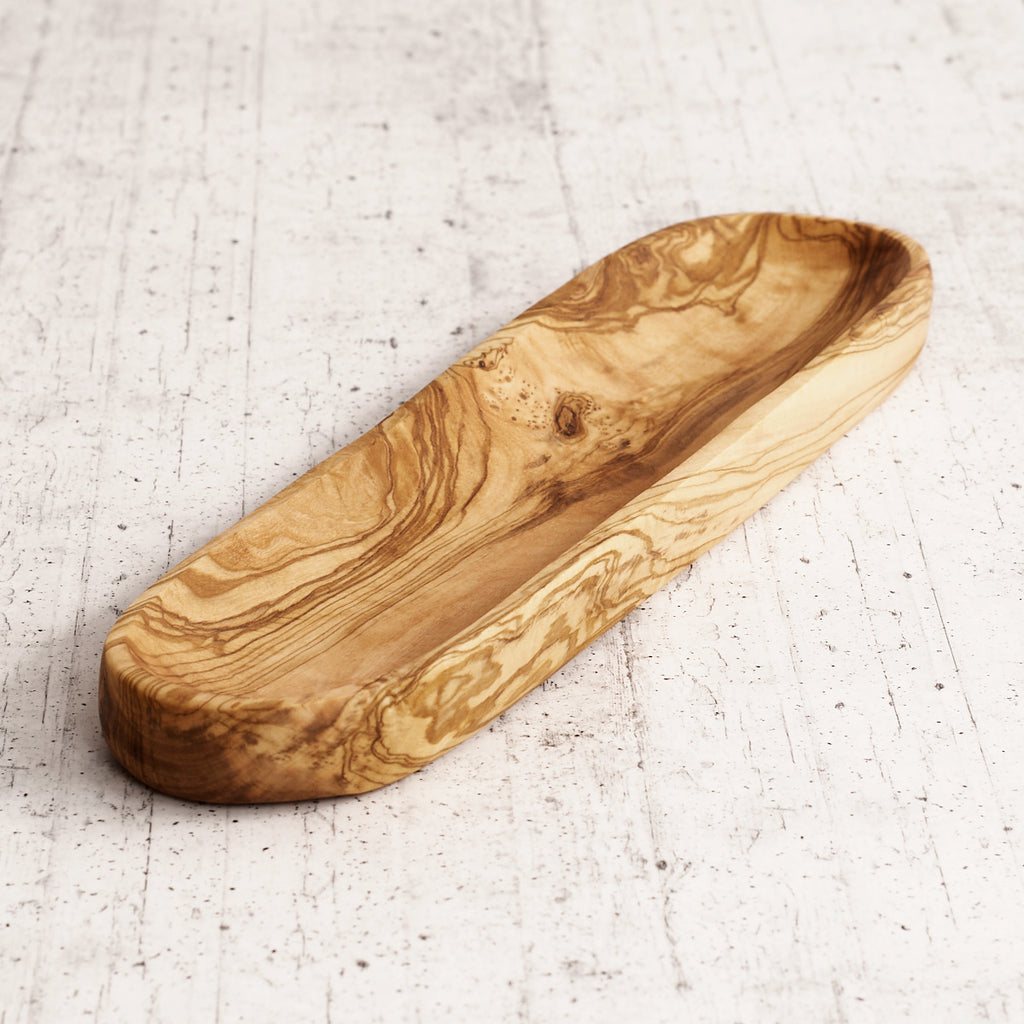 Poggia mestolo lungo in legno di olivo