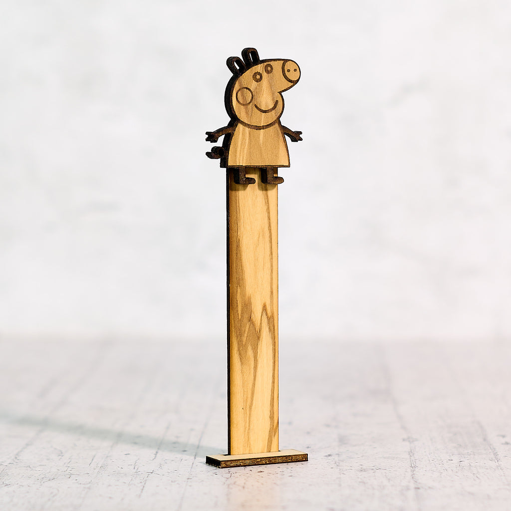 Peppa Pig segnalibro in legno di olivo