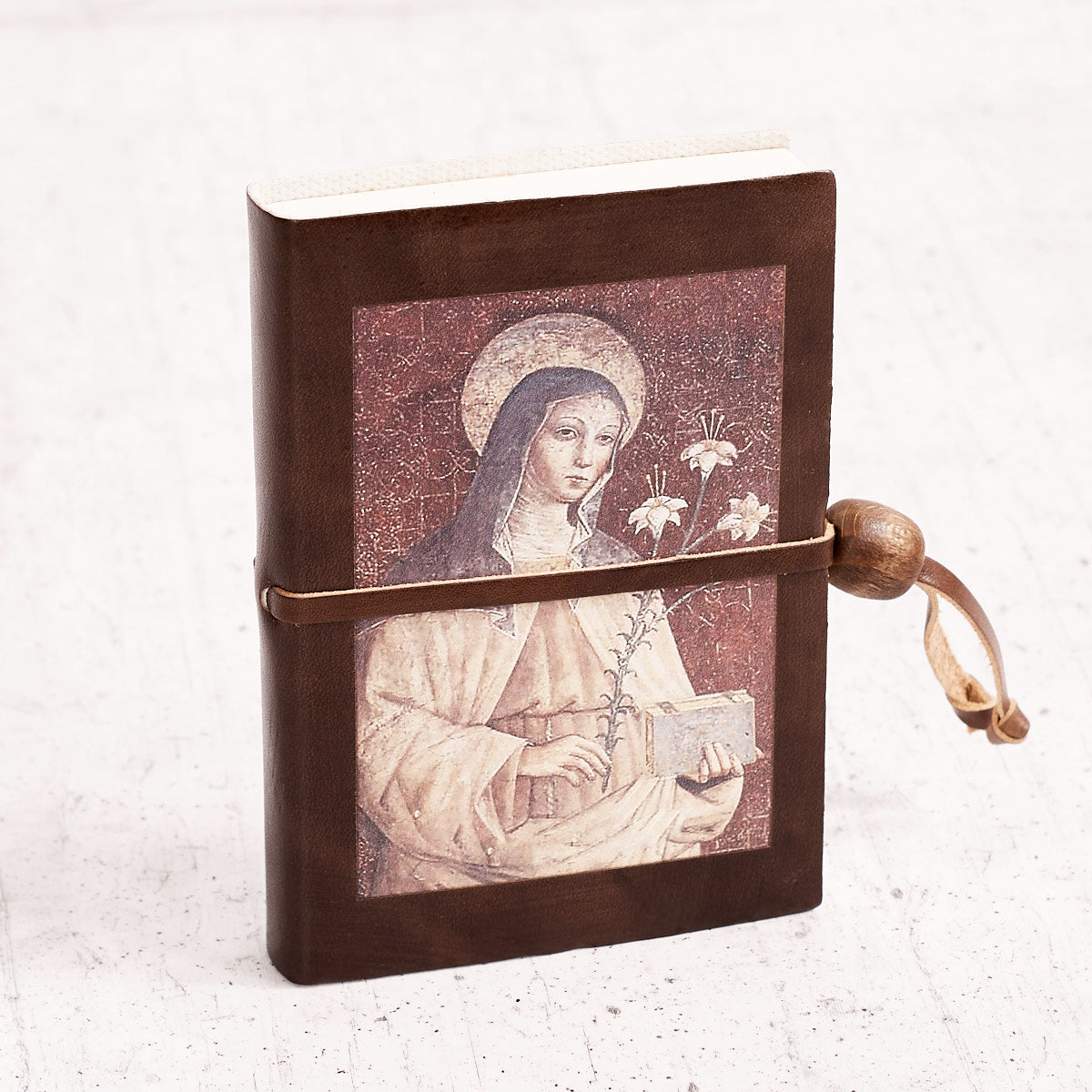 Quaderno in vera pelle "Santa Chiara"