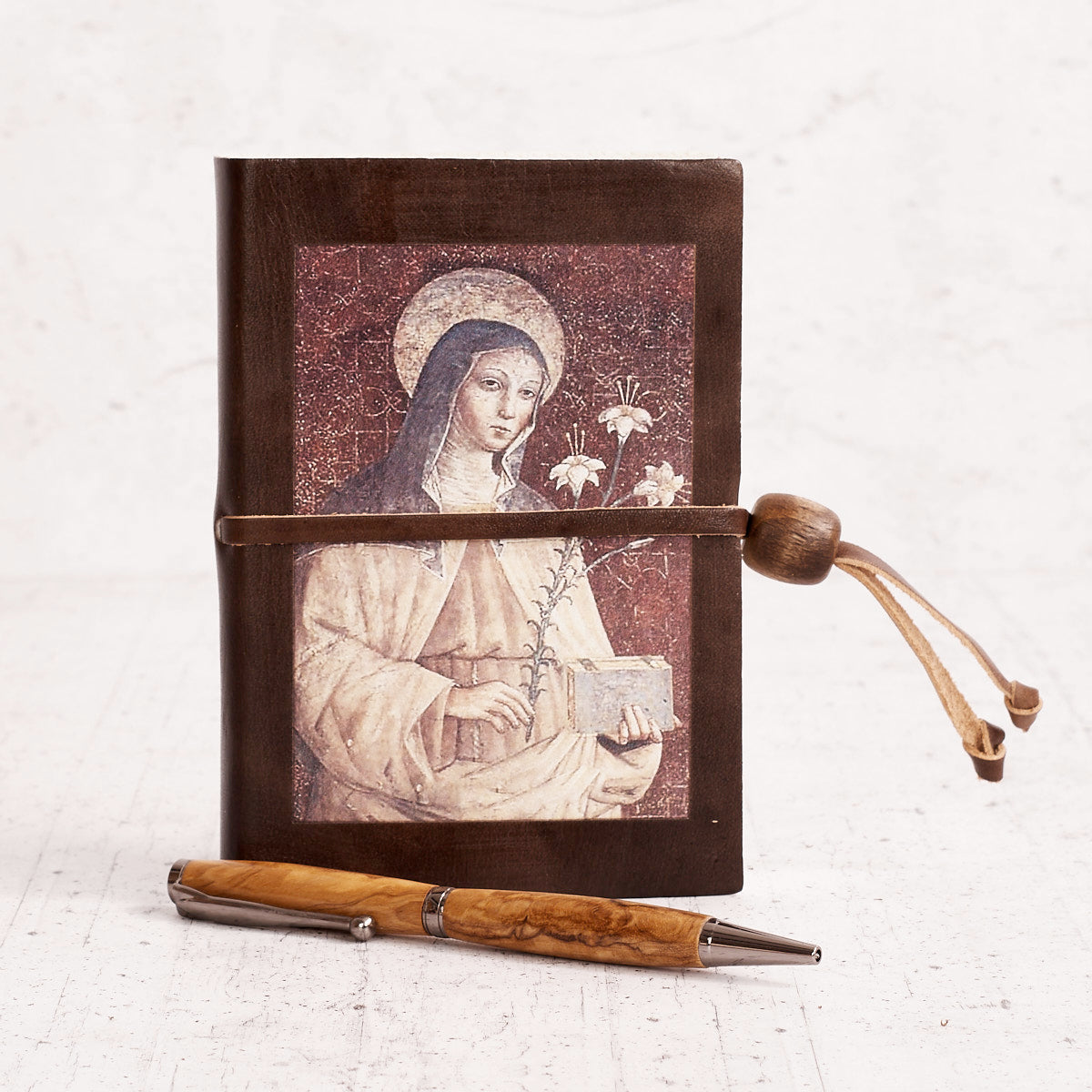 Quaderno in vera pelle "Santa Chiara"