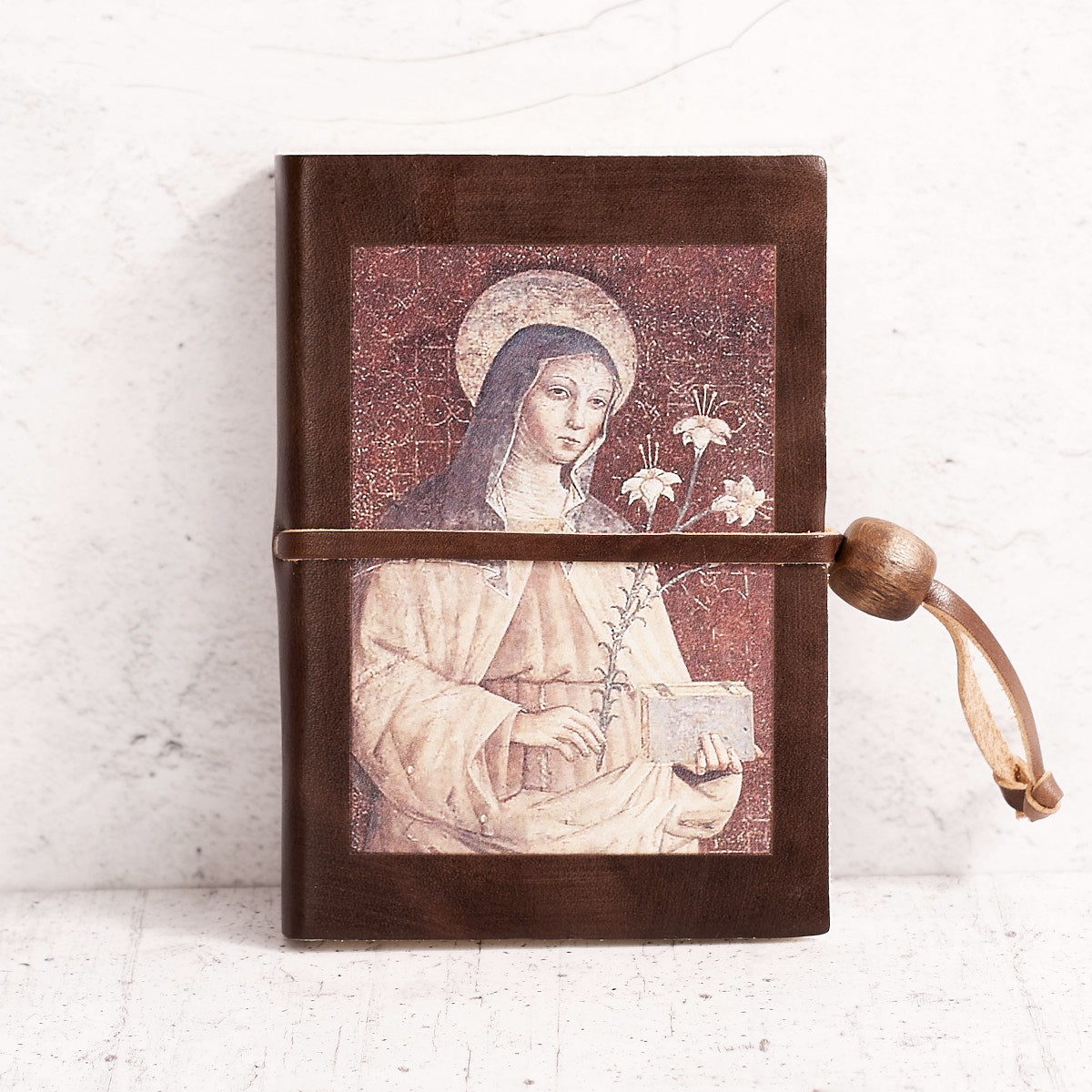 Quaderno in vera pelle "Santa Chiara"
