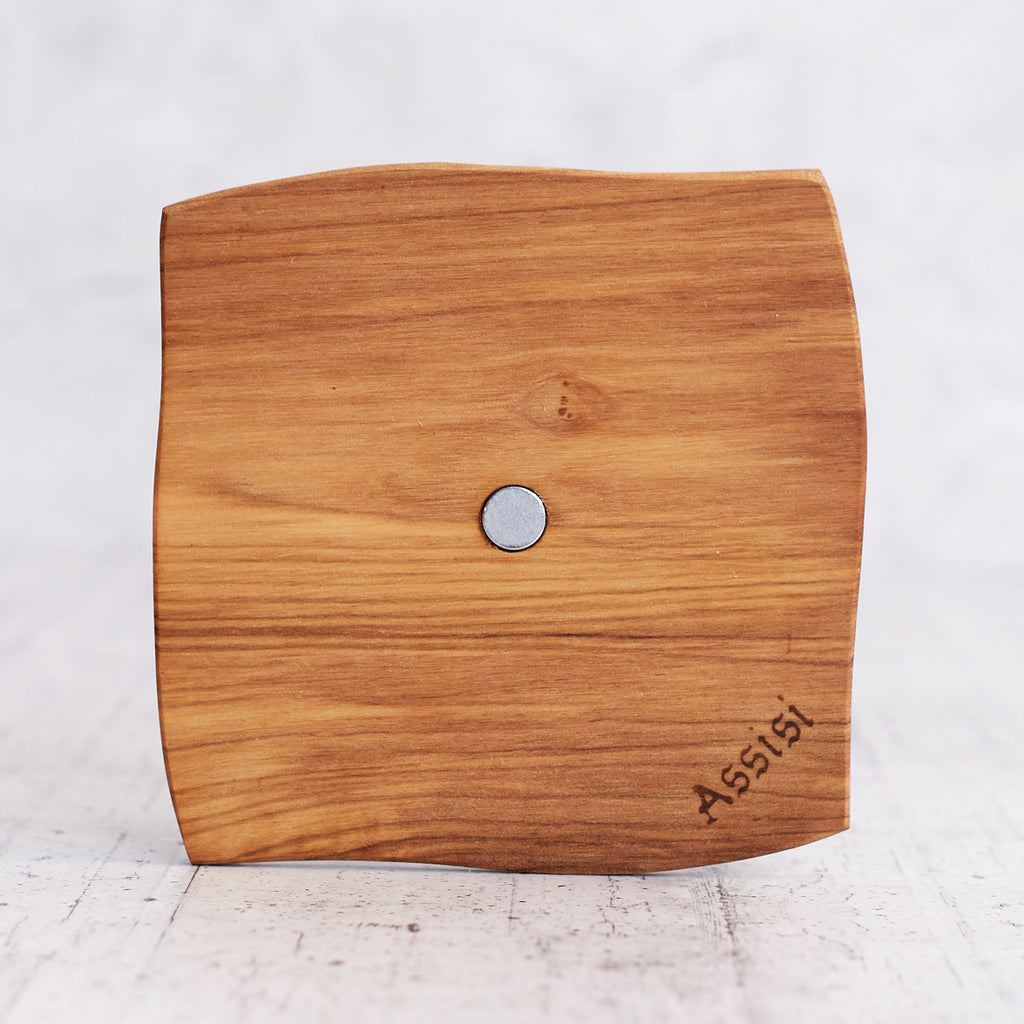 Assisi - quadretto artigianale su legno d’ulivo, dipinto a mano