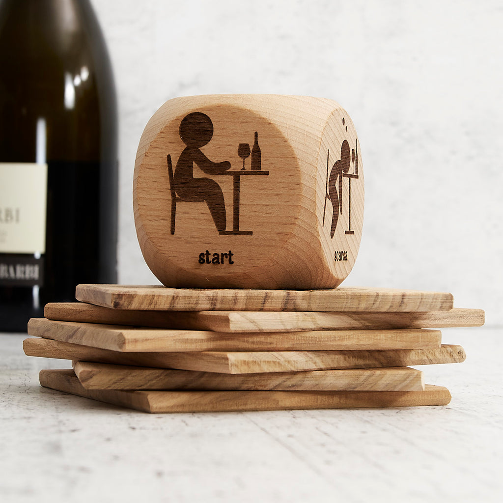 Sottobicchiere "ubriacatura" in legno di olivo