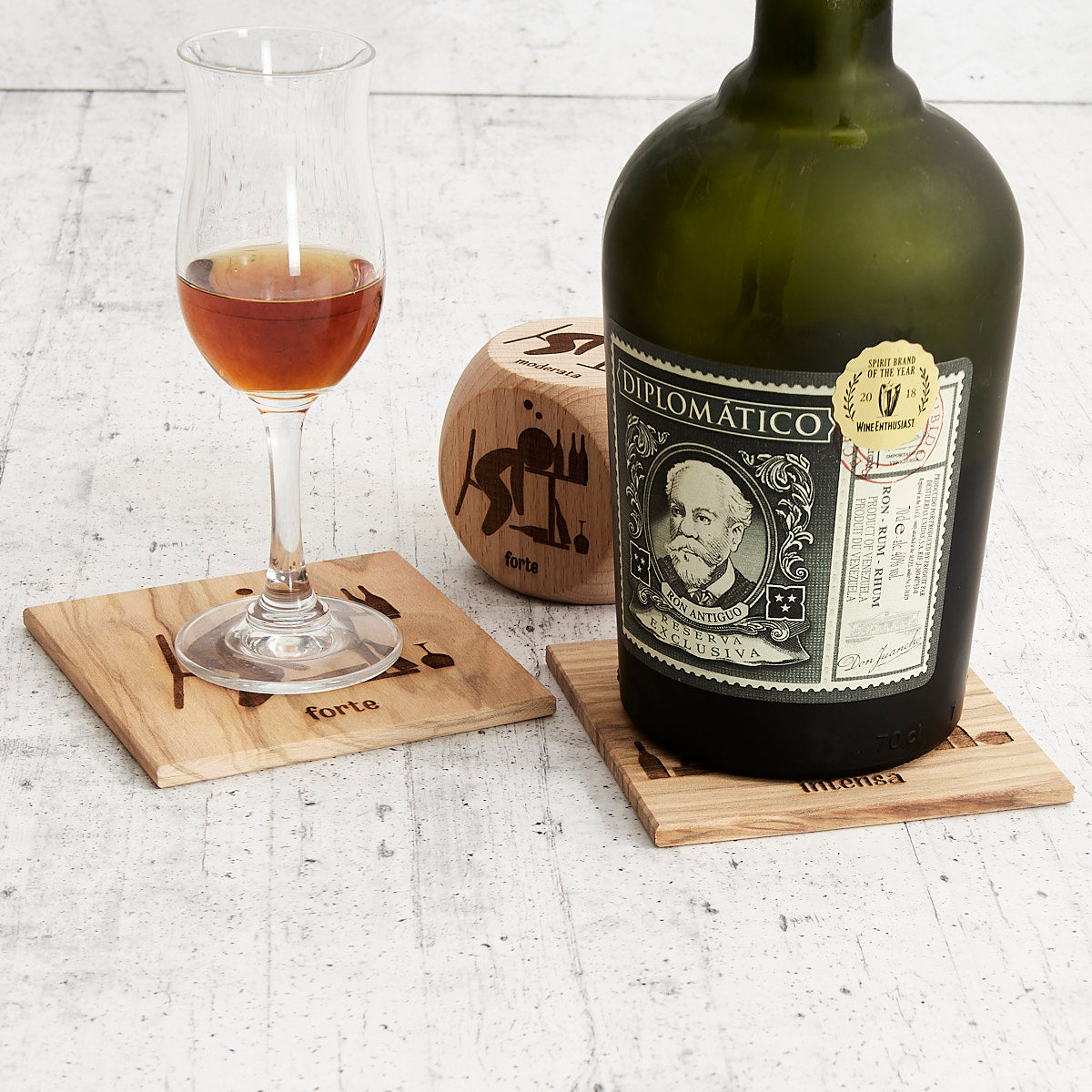 Sottobicchiere "ubriacatura" in legno di olivo