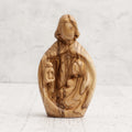 Sacra famiglia in legno di ulivo - lavorazione di intaglio manuale