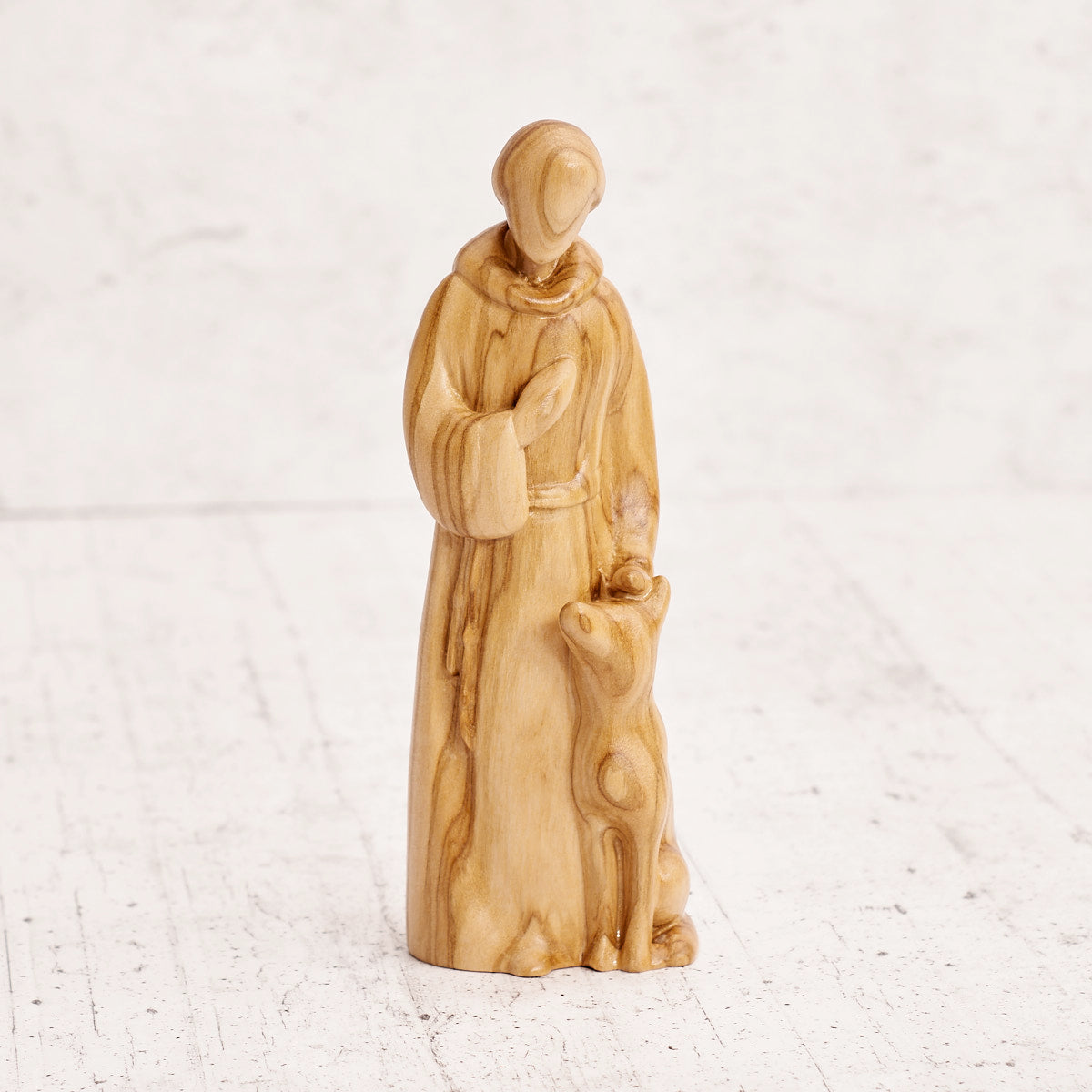 Statua di San Francesco con il lupo – lavorazione artigianale
