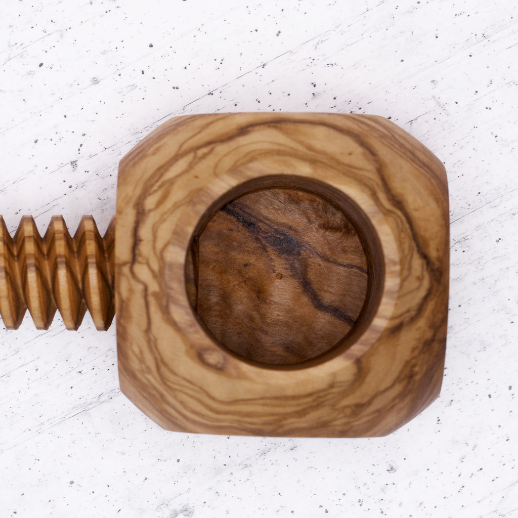 Schiaccianoci "dimer" in legno di olivo