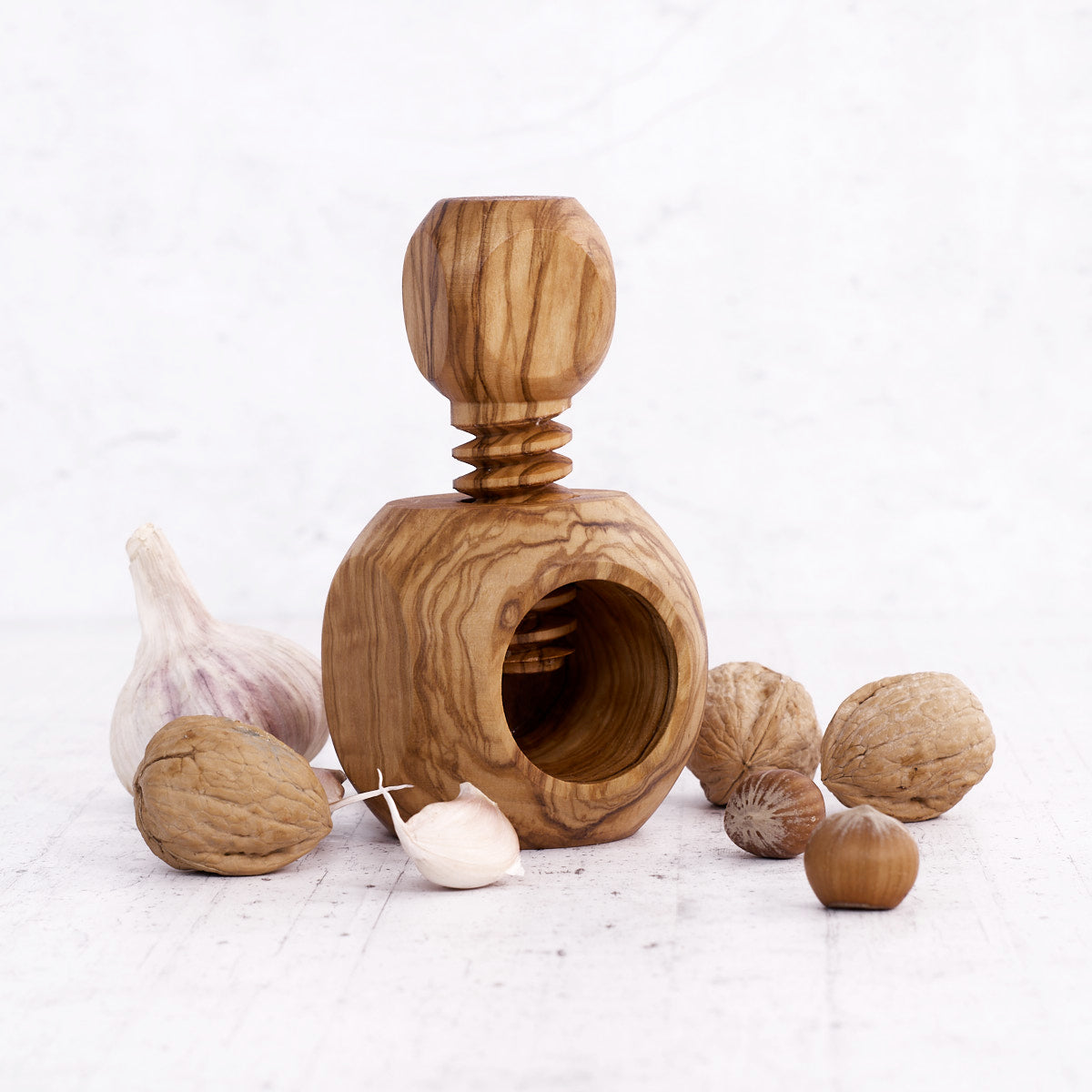 Schiaccianoci "dimer" in legno di olivo