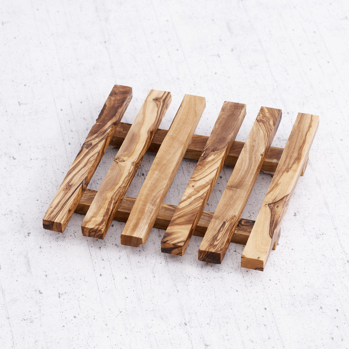 Sotto pentola quadrato in legno di olivo