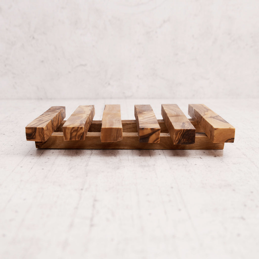 Sotto pentola quadrato in legno di olivo