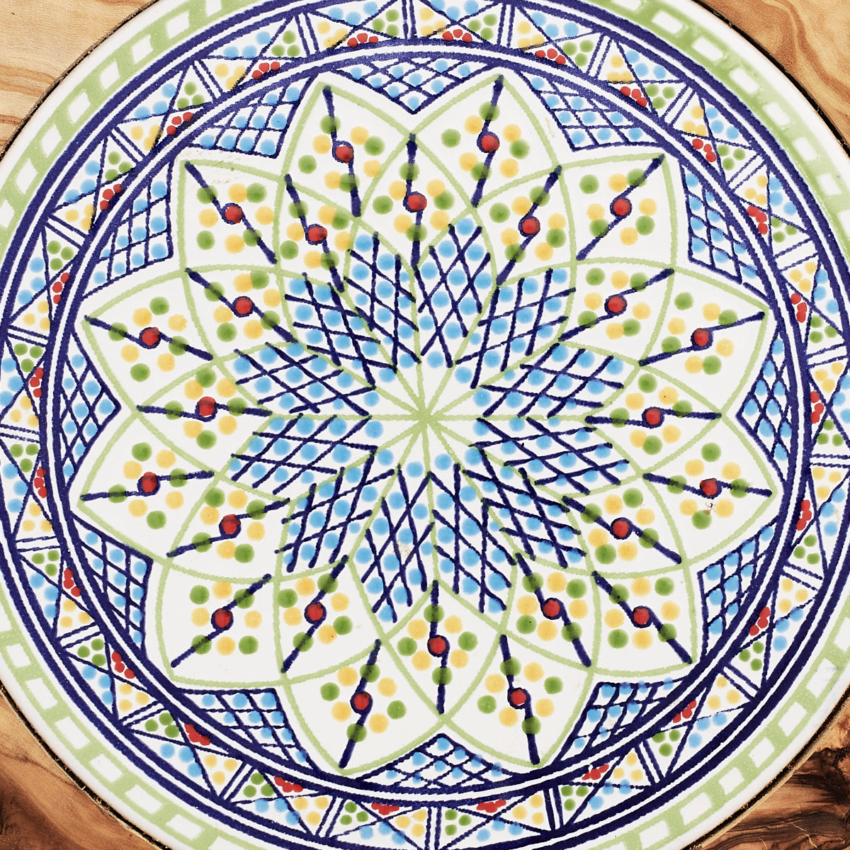 Sotto pentola in ceramica e legno di ulivo