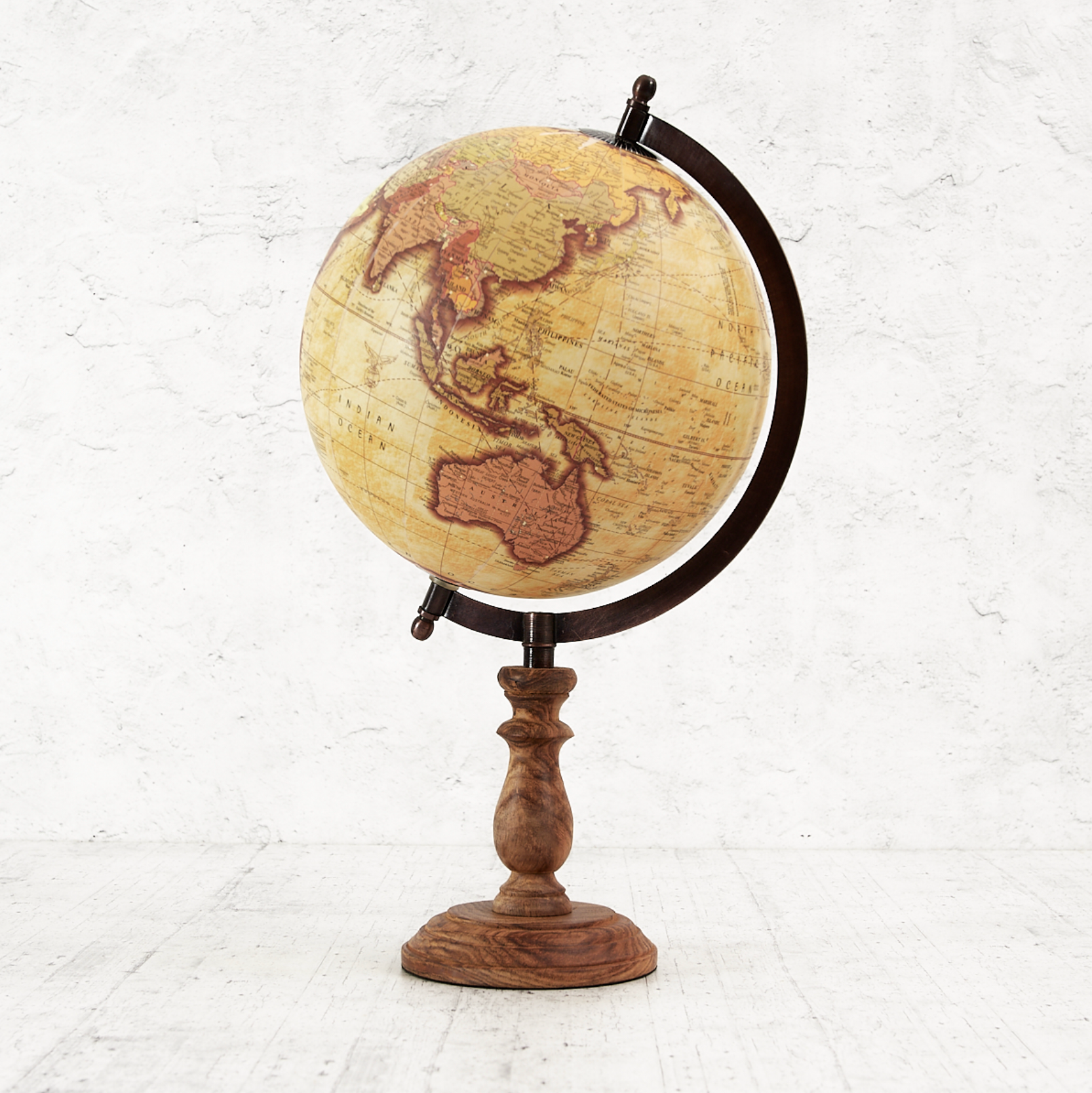 Mappamondo mogano vintage